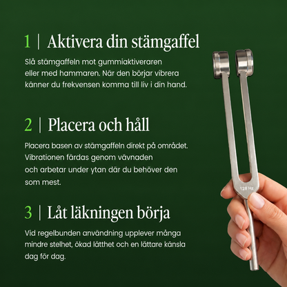 PureTone™ - 128 Hz stämgaffel för ”kroppsläkning”