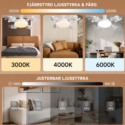 NordicAura™ - Kyl ditt rum med stil — LED-takfläkt med fjärrkontroll!