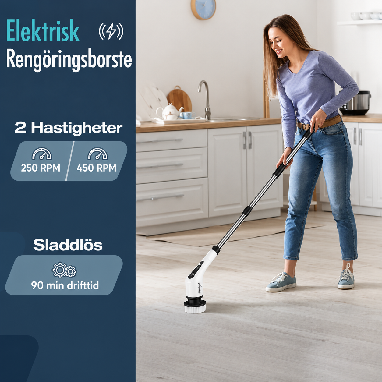PowerScrub™ - Slim Stark och Smärtfri Rengöring.