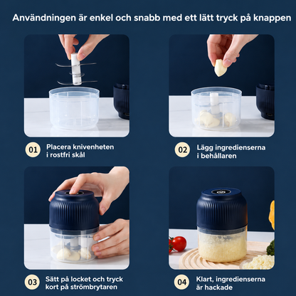 QuickChop™ - Bärbar mini-mat hackare