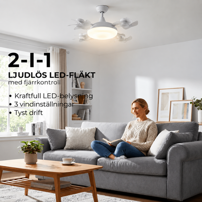 NordicAura™ - Kyl ditt rum med stil — LED-takfläkt med fjärrkontroll!