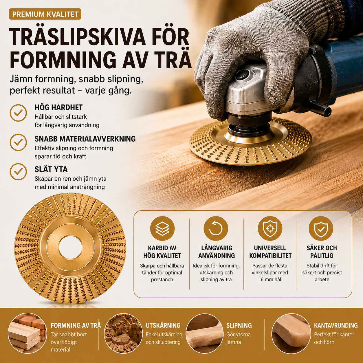 WoodMaster™ - Gör din vinkelslip till ett precisionsverktyg