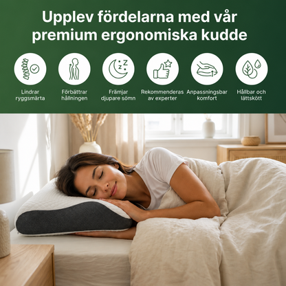 ErgoNest™ – Ergonomisk Nackkudde som Lindrar Nack- & Ryggsmärta