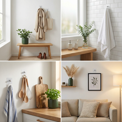 ClearMount™ – Väggkrokar med patenterat grepp – inga hål, inga märken