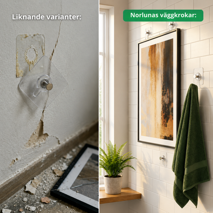 ClearMount™ – Väggkrokar med patenterat grepp – inga hål, inga märken