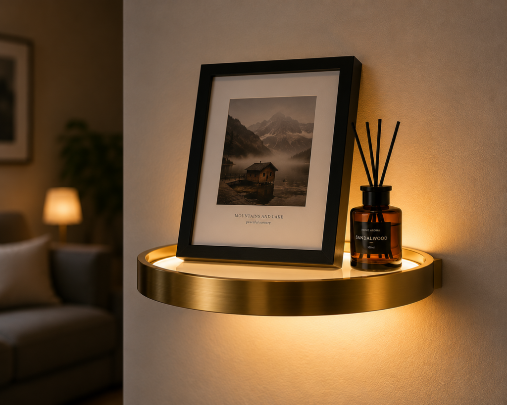 LumoShelf™ - Flytande LED-hylla för väggmontering